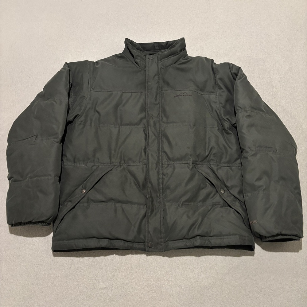 Eddie Bauer EB650 Puffers Jacket Size Large Gray Goose Down Outdoor Fall Winter